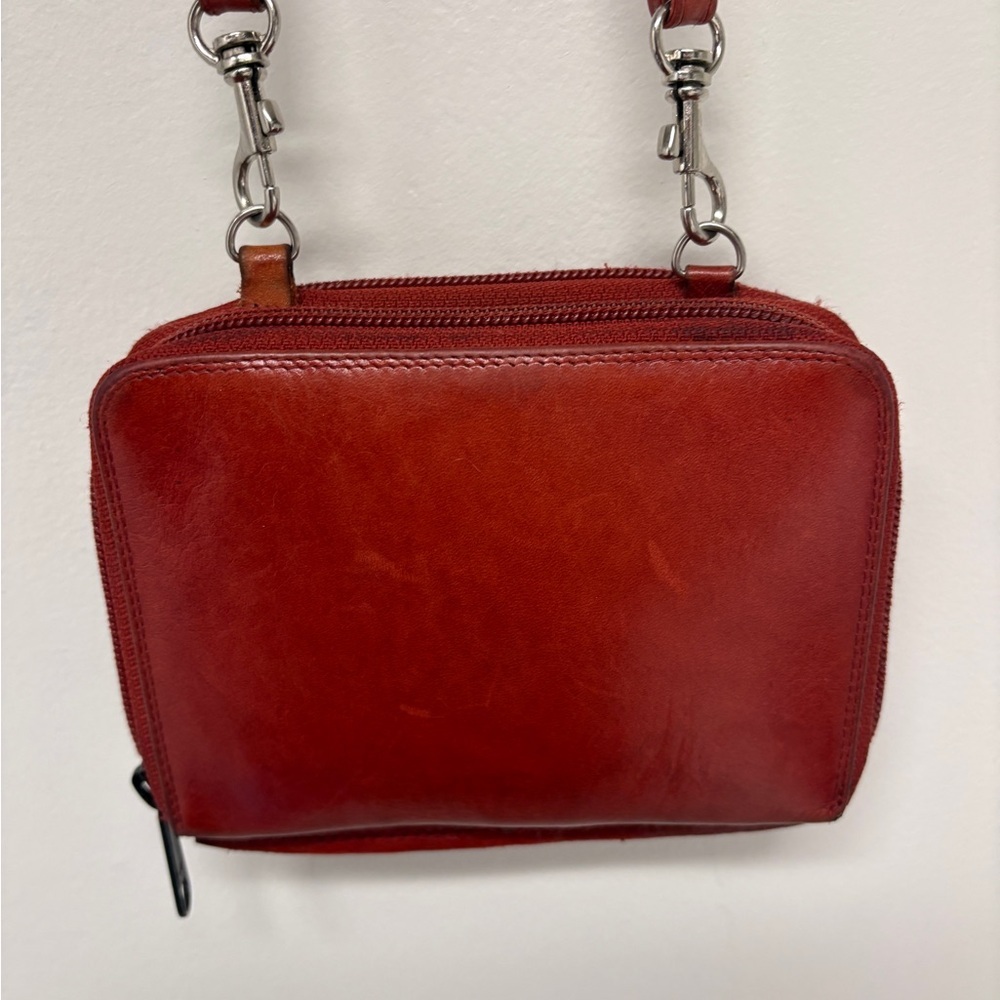 Derek Alexander Red Leather Organizer Bag with matching Wallet - Picture 2 of 14